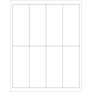 A blank comic strip template with six rectangular panels in two rows of three resembles MH-USA 2 x 5 White Rectangle Laser Labels - 8 Labels/Sheet (100 Sheets/Box). Outlined in thin black lines, the panels contrast sharply against the white background.