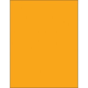A fluorescent orange MH-USA 8 1/2 x 11 square with a thin black border, similar to Removable Rectangle Laser Labels.