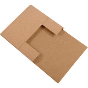 The 24 x 24 x 2 Kraft Easy-Fold Mailers (20/Bundle) feature creased lines for easy folding and side flaps for secure closure. Their smooth texture is ideal for sending documents or flat items, making them a perfect choice for efficient mailing.