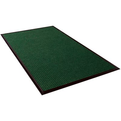 MAT162GN.jpg The 4 x 8 Green Waterhog™ Mat, featuring a rectangular shape and black border, is angled to showcase its expertly designed textured surface for effective shoe wiping.