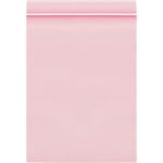 A pink rectangular notepad with a top binding, offering precision and protection akin to MH-USA 12 x 12 - 4 Mil Minigrip Anti-Static Reclosable Poly Bags (500/Case). The surface is blank and flat, featuring a slightly darker pink border along the top edge.