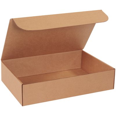 ML17114K.jpg The 17 1/4 x 11 1/4 x 4 Kraft Literature Mailers are plain brown cardboard boxes with open lids revealing an empty interior. They appear sturdy, making them ideal for shipping or storage, and are available in bundles of 25.