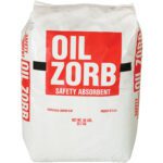 The MH-USA Oil Dry bag, weighing 50 lbs (22.7 kg), features bold red OIL ZORB text and is a USA-made safety absorbent containing ground clay.