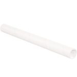 A smooth, white, cylindrical cardboard tube labeled MH-USA 2 x 6 White Tubes with Caps (50/Case) is shown on a plain white background.