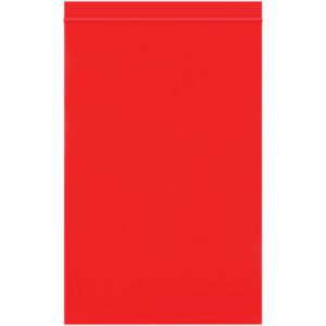 The MH-USA 6 x 9 - 2 Mil Red Reclosable Poly Bags offer vibrant red color, a zipper closure, and come in cases of 1000. Ideal for diverse storage needs.