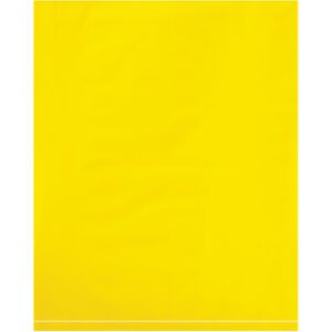 A solid bright yellow rectangle similar to the MH-USA 12 x 15 - 2 Mil Yellow Flat Poly Bags (1000/Case) with a thin horizontal line near the bottom edge.