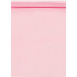 The MH-USA 3 x 5 - 2 Mil Anti-Static Reclosable Poly Bags (1000/Case) are displayed against a white background, with their empty, translucent surface accentuated by a bold red zip seal.