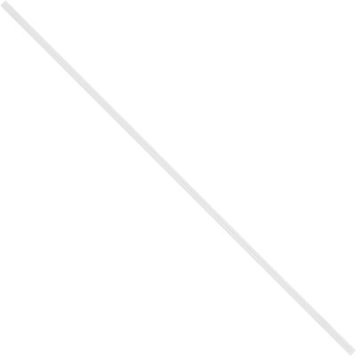 PBT12W.jpg A thin gray line diagonally crosses a white background, echoing the simplicity and function of MH-USAs 12 x 5/32 White Paper Twist Ties (2000/Case).