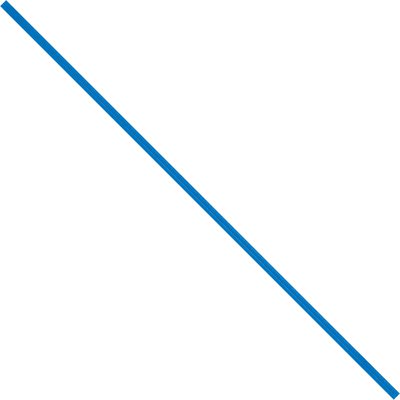 PBT5B.jpg A slender diagonal blue line, similar to MH-USA 5 x 5/32 Blue Paper Twist Ties, extends from the bottom left to the top right on a white background.