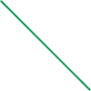 A long green straw is diagonally placed against a white background, reminiscent of the MH-USA 6 x 5/32 Green Paper Twist Ties.