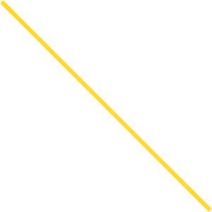 A thin diagonal yellow line on a white background, similar to the MH-USA 8 x 5/32 Yellow Paper Twist Ties (2000/Case), stretches from the top left to the bottom right corner.