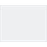 The MH-USA 7 x 5 1/2 Clear Face document envelopes feature a clear rectangular glass panel with beveled edges, ideal for showcasing documents due to its transparency and subtle edge reflections. Sold as a case of 1000.