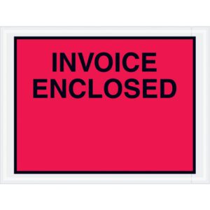 The MH-USA 4 1/2 x 6 striking red envelopes with bold Invoice Enclosed text are designed to clearly indicate their contents. Sold in a practical case of 1000, they ensure preparedness for multiple transactions.