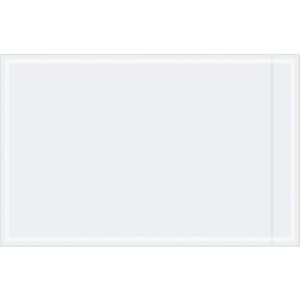 A blank, pale gray rectangular surface with a thin border is perfect for presentations or planning—ideal as a seamless backdrop for organizing using MH-USA 5 1/8 x 8 Clear Face Document Envelopes (1000/Case).