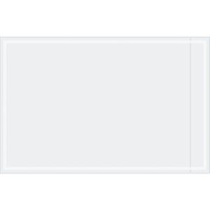 A plain, translucent white rectangle with a thin border on a white background resembles the MH-USA 6.5 x 10 Clear Face Document Envelopes (1000/Case).