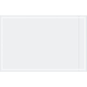 A plain, light gray rectangular box with a subtle border around the edges, perfect for organizing MH-USA 9 x 14 Clear Face Document Envelopes (500/Case).