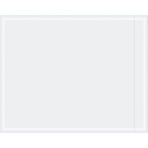 A plain, transparent glass pane is shown against a white background, echoing the clarity of MH-USA 9 1/2 x 12 Clear Face Document Envelopes (500/Case). It looks clean and smooth with subtle edge lines.