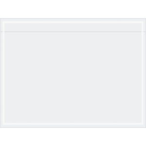 Similar to MH-USA 4 x 3 Clear Face Document Envelopes (1000/Case), this is a transparent, resealable plastic bag with a white labeling strip at the top, shown empty against a plain white background.