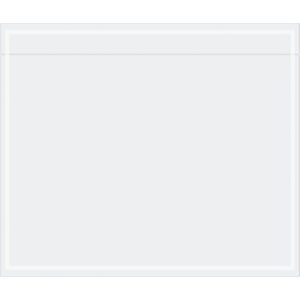 A simple, minimal design with a light gray rectangular surface and thin dark gray border mirrors the MH-USA 6 1/2 x 5 1/2 Clear Face Document Envelopes (1000/Case).
