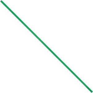 A single long green straw, reminiscent of the MH-USA Green Plastic Twist Ties (2000/Case), is positioned diagonally against a white background.