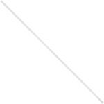 A long, slender MH-USA 10 x 5/32 White Plastic Twist Tie from a 2000/case set is positioned diagonally against a plain white background.