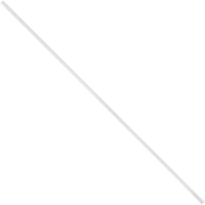PLT10W.jpg A long, slender MH-USA 10 x 5/32 White Plastic Twist Tie from a 2000/case set is positioned diagonally against a plain white background.