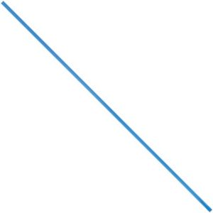 A single diagonal blue line, like an MH-USA 12 x 5/32 Blue Plastic Twist Tie (2000/Case), crosses a white background from top left to bottom right.