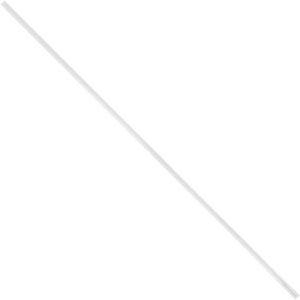 The MH-USA 7 x 5/32 White Plastic Twist Ties, part of a 2000/case set, lay diagonally on a plain white background, blending seamlessly with their surroundings.