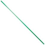 A single long green straw, similar in color to the MH-USA 4 x 5/32 Metallic Green Twist Ties (2000/Case), lies diagonally on a plain white background.