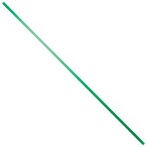 A slender, metallic green stick set diagonally on a white background resembles the MH-USA 8 x 5/32 Metallic Green Twist Ties (2000/Case).
