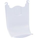 The Drip Tray for PURELL® Touch Free Dispenser is a sleek, minimalist wall mount with a smooth white plastic surface and two top hooks for secure holding, perfectly complementing the dispensers functionality.