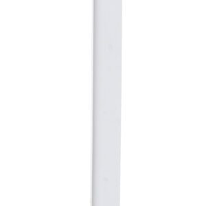 A vertical, plain white cylindrical object on a white background, similar to the Vestil PVC Corner Guard Round White 48.