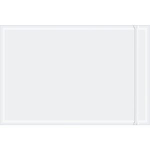 A plain light gray rectangle with a slightly darker gray vertical stripe on the right resembles the minimalist design of MH-USA 4 x 6 Resealable Clear Face Document Envelopes (1000/Case).