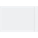 A minimalist white rectangle with a subtle embossed border and narrow vertical line near the right edge, similar in simplicity to MH-USA 6 x 9 Resealable Clear Face Document Envelopes (1000/Case).