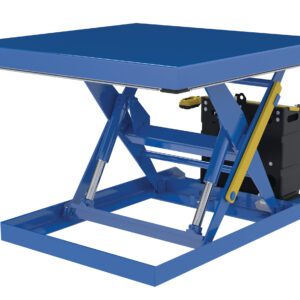 The Vestil Scissor Lift Table 42X42 2000 Capacity Ac offers a rectangular platform, durable hydraulics, and precise controls, making it ideal for lifting and supporting up to 2000 lbs in industrial or warehouse environments.