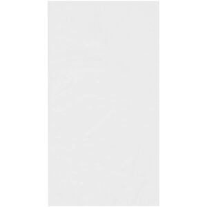 An unmarked, glossy white rectangular object resembling MH-USA 8 x 14 - 100 Gauge Shrink Bags (500/Case) features a smooth, reflective surface that seamlessly blends with the white background.
