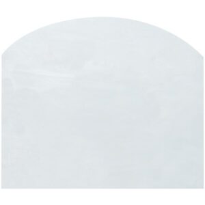 A smooth-textured, semi-circular white surface against a white backdrop resembles the MH-USA 16 x 16 100 Gauge Domed Shrink Bags (100/Case), with a rounded top edge and flat sides and bottom.
