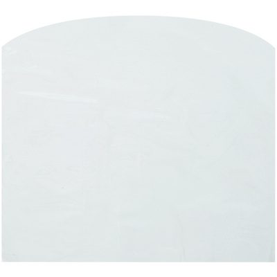 SHB2319H.jpg A smooth, light gray plastic scraper with a rounded top and flat bottom edge is excellent for use with MH-USA 23 x 19 Domed Shrink Bags when preparing baked goods, ensuring surfaces are perfectly scraped or ingredients are smoothly blended.