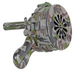 The Vestil Siren is hand-cranked, features a camouflage design, and adds excitement to playtime with its metal build.