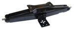The Vestil Scissor Jack 7500 Lb 23 In Lift Range is a black lifting tool with a turning mechanism for elevating vehicles. It features a metal base and threaded rod, allowing adjustable height up to 23 inches, with compact arms for excellent leverage.