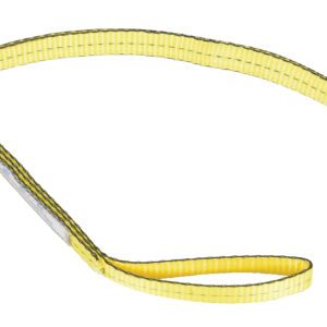 The Vestil Poly Yellow Lift Web Sling, 1 In X 4 Ft, is made from durable yellow nylon and forms a reliable loop for all your lifting needs.