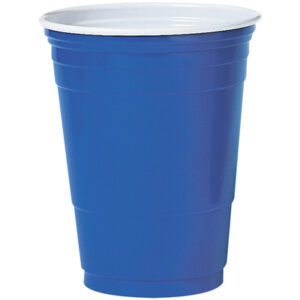 The MH-USA Solo Party Cups are 16 oz blue plastic cups with horizontal ridges, ideal for any occasion. Featuring a wider top for style and function, theyre perfect for large gatherings. Sold in cases of 1,000.