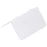 The MH-USA 1 7/8 x 1 White Plastic Strap Guards (1000/Case) have a flat, rectangular surface with a handle on one side, designed to protect surfaces from paint splatters during painting projects.