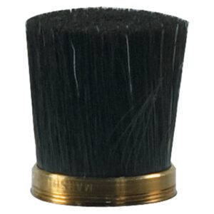 Close-up of an MH-USA K-1 Replacement Brush Tip showcases a round, dense design with black bristles and a gold base against a plain white background.