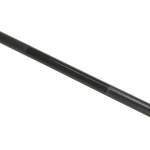 The image displays a glossy, textured Vestil Painted Winch Bar 34.5 W/ 1.25 In Dia, featuring a long black cylindrical design with a square top and narrow end, ideal for mechanical or industrial applications.