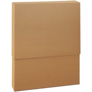 A large MH-USA 48 x 6 x 38 heavy-duty telescoping inner box from a 10/bundle set stands upright against a white background. Its plain brown cardboard with visible seams enhances its sturdy appeal.