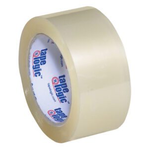 A 6-pack of 2 x 110 yds. Clear Tape Logic® Lbs170 Industrial Tape, with visible Tape Logic branding on the inner core, stands upright against a white background.