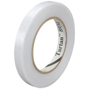The Tartan™ Filament Tape 8934, measuring 3/8 x 60 yds., is tightly wound with each roll featuring the brand name and number on its core. Each case includes 96 translucent rolls to satisfy your packing requirements.