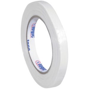 A roll of 1/2 x 60 yds. Tape Logic® 1400 Strapping Tape is upright with its brand visible on the inner ring, set against a white background.