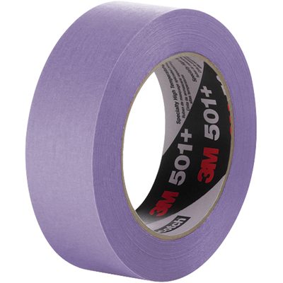 T93650112PK.jpg The 3M Specialty High Temperature Masking Tape 501+ comes in a vibrant purple, measures 1 1/2 x 60 yds., and features the iconic branding on its core. Its available in a handy (12 Pack) for precision projects.